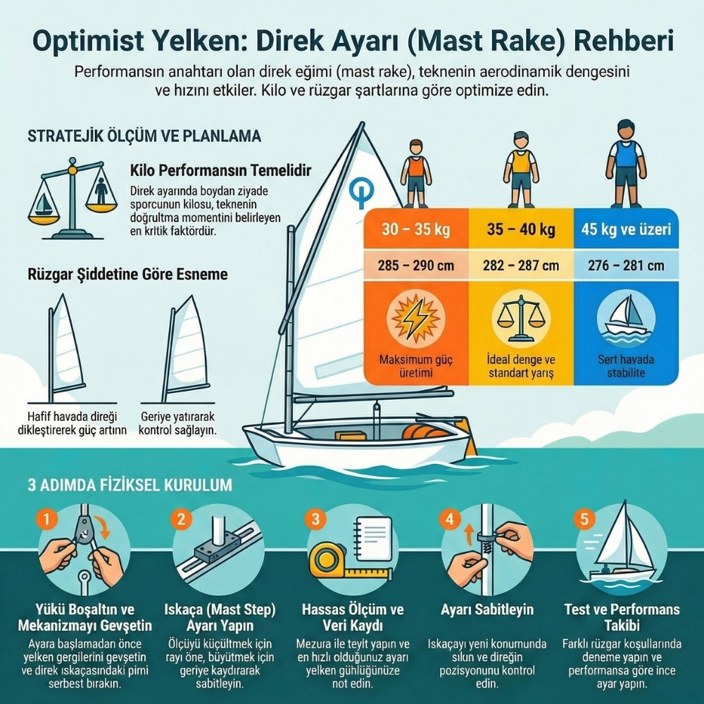 Optimist Yelken Direk Ayarı